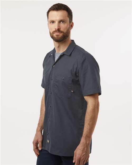 Dickies S535 Men's Industrial Short Sleeve Work Shirt - Side view