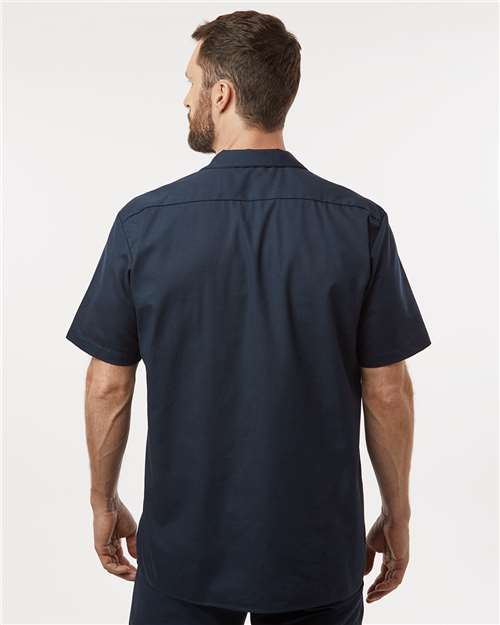 Dickies S535 Men's Industrial Short Sleeve Work Shirt - Back view
