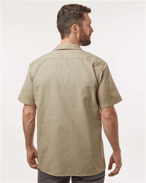 Dickies S535 Men's Industrial Short Sleeve Work Shirt - Back view