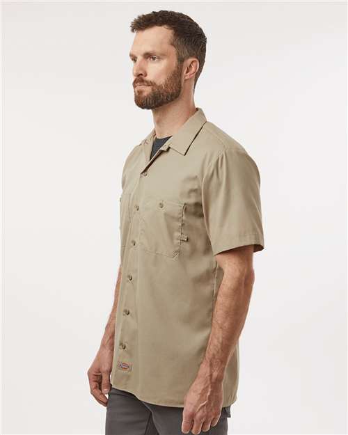 Dickies S535 Men's Industrial Short Sleeve Work Shirt - Side view