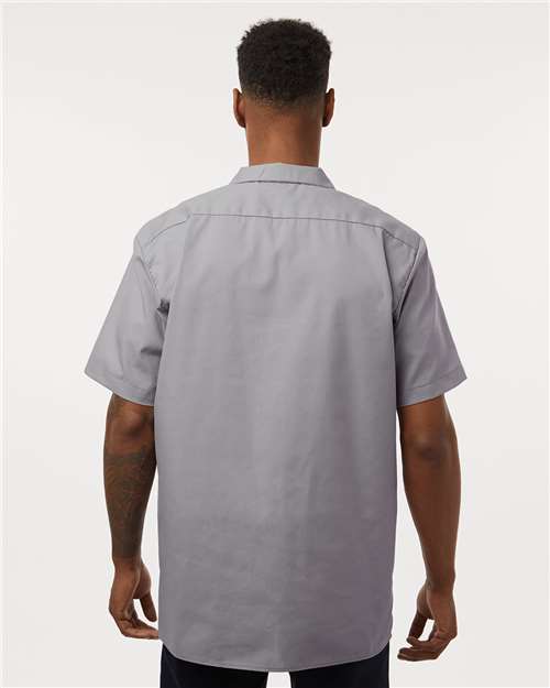Dickies S535 Men's Industrial Short Sleeve Work Shirt - Back view