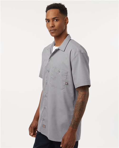 Dickies S535 Men's Industrial Short Sleeve Work Shirt - Side view