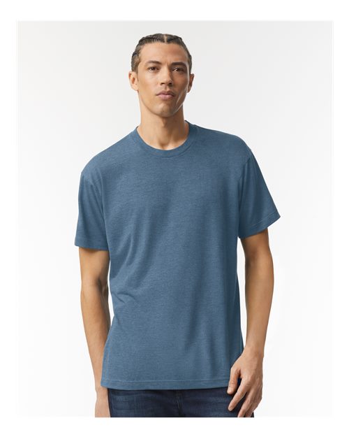 American Apparel TR401 Unisex Triblend Track Tee - Front view