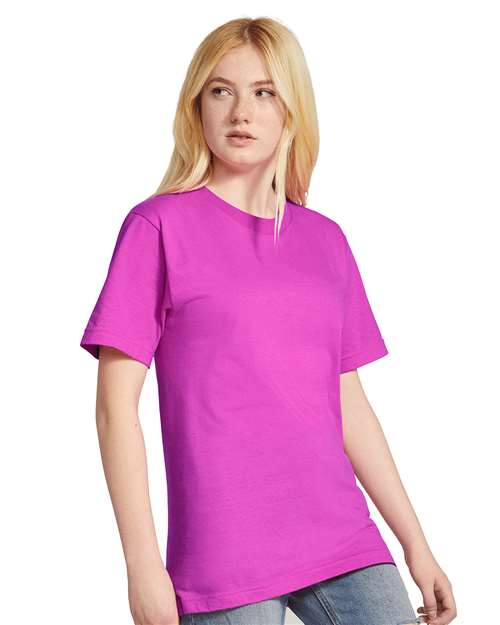 American Apparel 2001 Unisex Fine Jersey Tee - Side view
