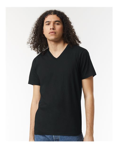 American Apparel 2006CVC Unisex CVC V-Neck Tee - Front view