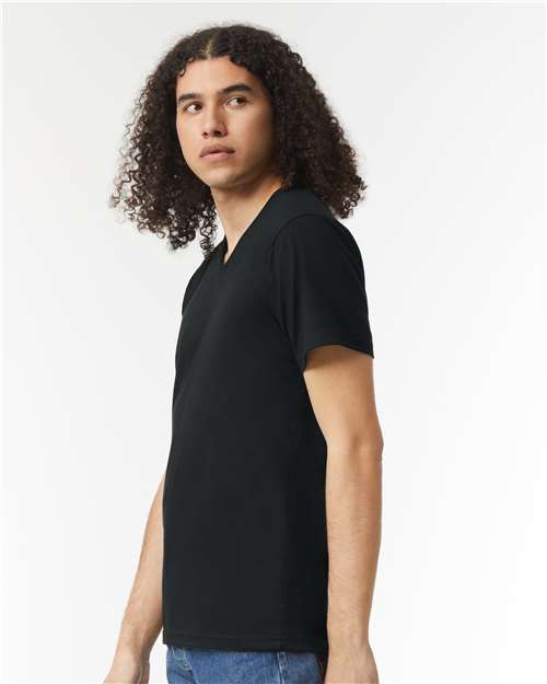 American Apparel 2006CVC Unisex CVC V-Neck Tee - Side view