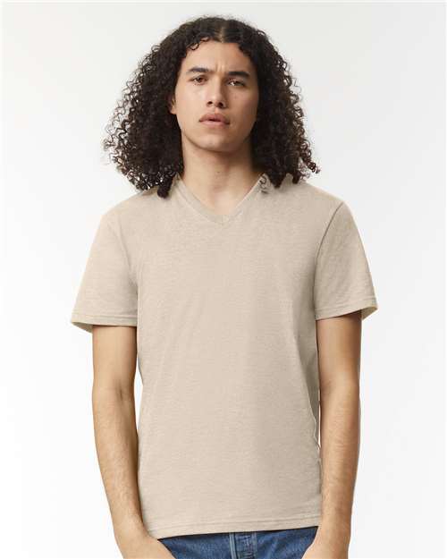 American Apparel 2006CVC Unisex CVC V-Neck Tee - Front view