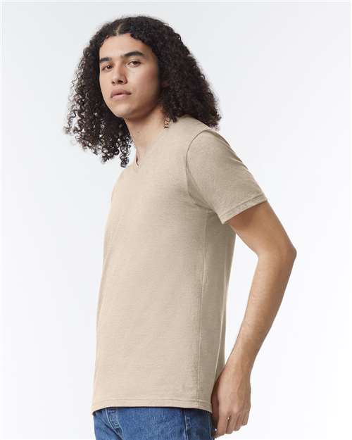 American Apparel 2006CVC Unisex CVC V-Neck Tee - Side view