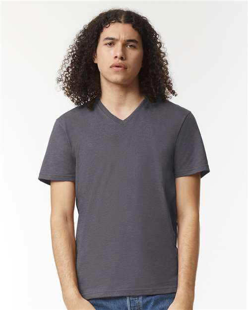 American Apparel 2006CVC Unisex CVC V-Neck Tee - Front view
