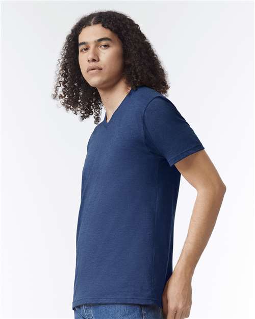 American Apparel 2006CVC Unisex CVC V-Neck Tee - Side view