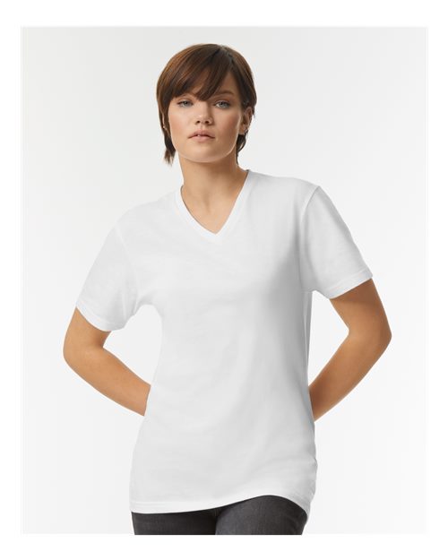 American Apparel 2006CVC Unisex CVC V-Neck Tee - Front view