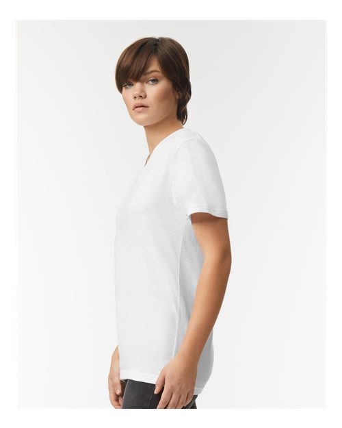 American Apparel 2006CVC Unisex CVC V-Neck Tee - Side view