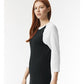 American Apparel 2003CVC Unisex CVC Raglan Tee - Side view