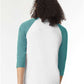 American Apparel 2003CVC Unisex CVC Raglan Tee - Back view