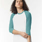 American Apparel 2003CVC Unisex CVC Raglan Tee - Front view