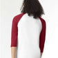 American Apparel 2003CVC Unisex CVC Raglan Tee - Back view