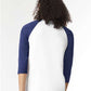American Apparel 2003CVC Unisex CVC Raglan Tee - Back view