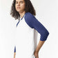 American Apparel 2003CVC Unisex CVC Raglan Tee - Side view