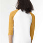American Apparel 2003CVC Unisex CVC Raglan Tee - Back view