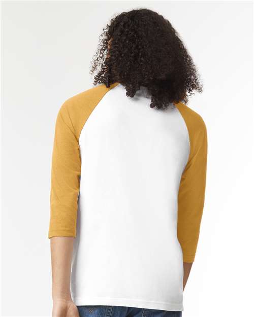 American Apparel 2003CVC Unisex CVC Raglan Tee - Back view