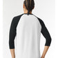 American Apparel 2003CVC Unisex CVC Raglan Tee - Back view