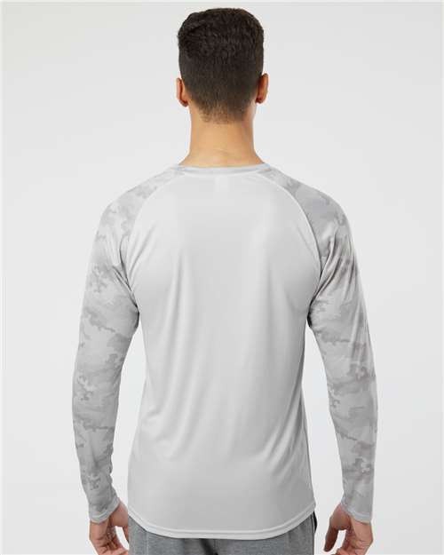 Paragon 216 Unisex Cayman Performance Camo Colorblocked Long Sleeve T-Shirt - Back view
