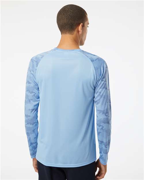 Paragon 216 Unisex Cayman Performance Camo Colorblocked Long Sleeve T-Shirt - Back view
