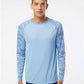 Paragon 216 Unisex Cayman Performance Camo Colorblocked Long Sleeve T-Shirt - Front view