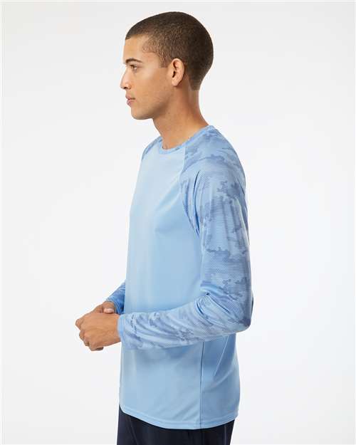 Paragon 216 Unisex Cayman Performance Camo Colorblocked Long Sleeve T-Shirt - Side view
