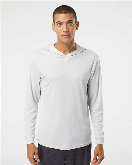 Paragon 220 Unisex Bahama Performance Hooded Long Sleeve T-Shirt - Front view