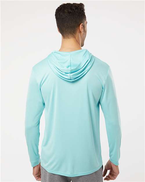 Paragon 220 Unisex Bahama Performance Hooded Long Sleeve T-Shirt - Back view