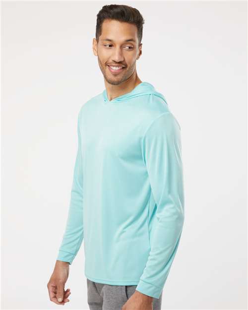 Paragon 220 Unisex Bahama Performance Hooded Long Sleeve T-Shirt - Side view