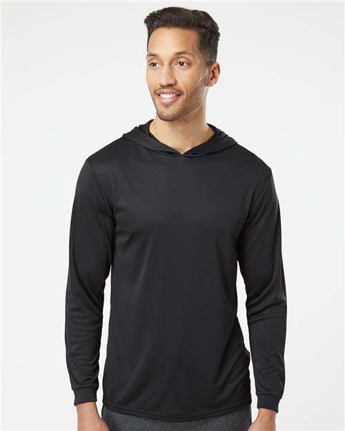 Paragon 220 Unisex Bahama Performance Hooded Long Sleeve T-Shirt - Front view