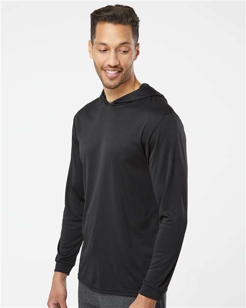 Paragon 220 Unisex Bahama Performance Hooded Long Sleeve T-Shirt - Side view