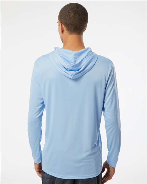 Paragon 220 Unisex Bahama Performance Hooded Long Sleeve T-Shirt - Back view