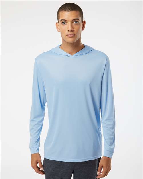 Paragon 220 Unisex Bahama Performance Hooded Long Sleeve T-Shirt - Front view