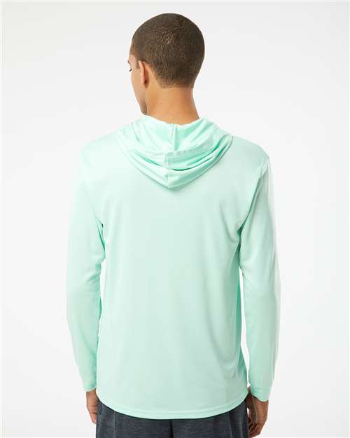 Paragon 220 Unisex Bahama Performance Hooded Long Sleeve T-Shirt - Back view