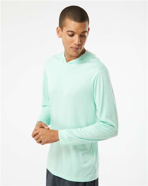 Paragon 220 Unisex Bahama Performance Hooded Long Sleeve T-Shirt - Side view