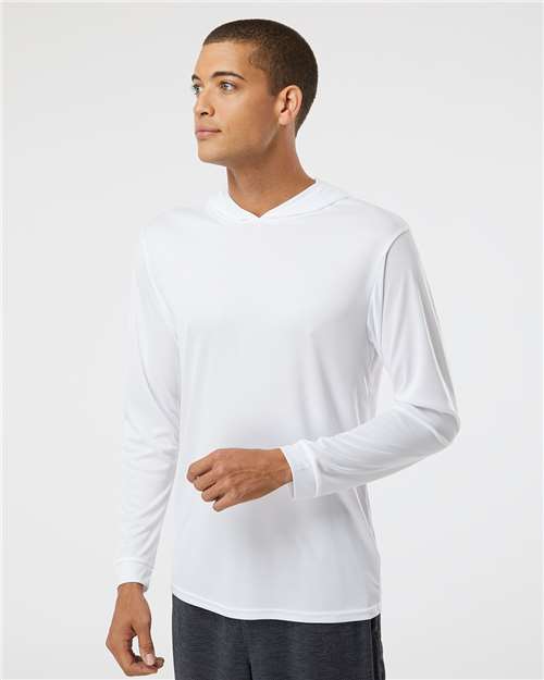 Paragon 220 Unisex Bahama Performance Hooded Long Sleeve T-Shirt - Front view