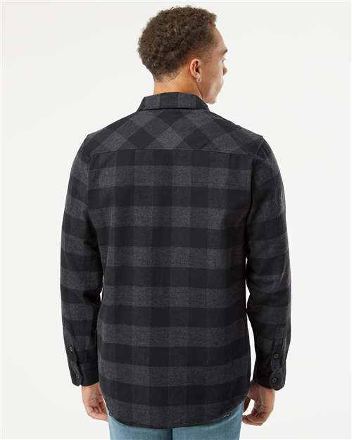 Independent Trading Co. EXP50F Unisex Flannel Shirt - Back view