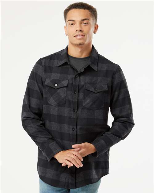 Independent Trading Co. EXP50F Unisex Flannel Shirt - Front view