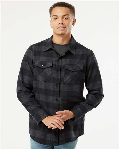 Independent Trading Co. EXP50F Unisex Flannel Shirt - Front view