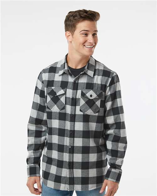 Independent Trading Co. EXP50F Unisex Flannel Shirt - Front view