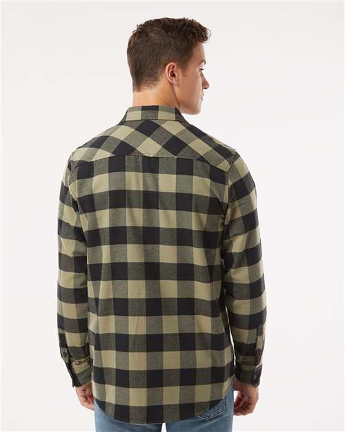 Independent Trading Co. EXP50F Unisex Flannel Shirt - Back view