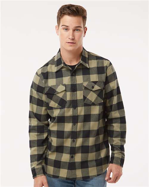 Independent Trading Co. EXP50F Unisex Flannel Shirt - Front view