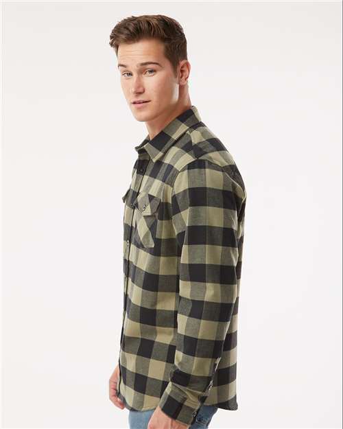 Independent Trading Co. EXP50F Unisex Flannel Shirt - Side view