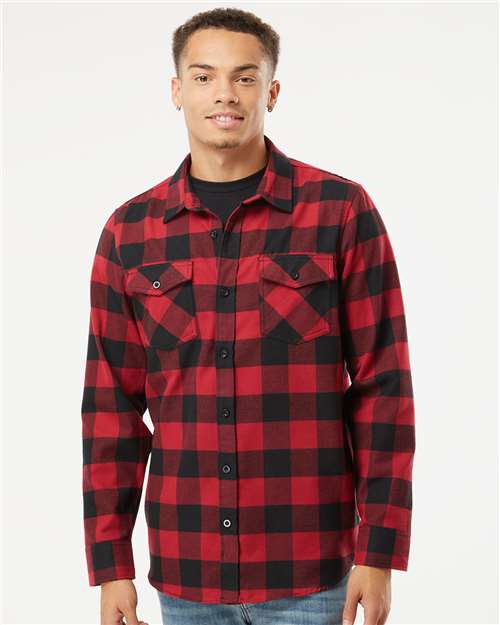 Independent Trading Co. EXP50F Unisex Flannel Shirt - Front view