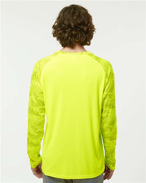 Paragon 216 Unisex Cayman Performance Camo Colorblocked Long Sleeve T-Shirt - Back view