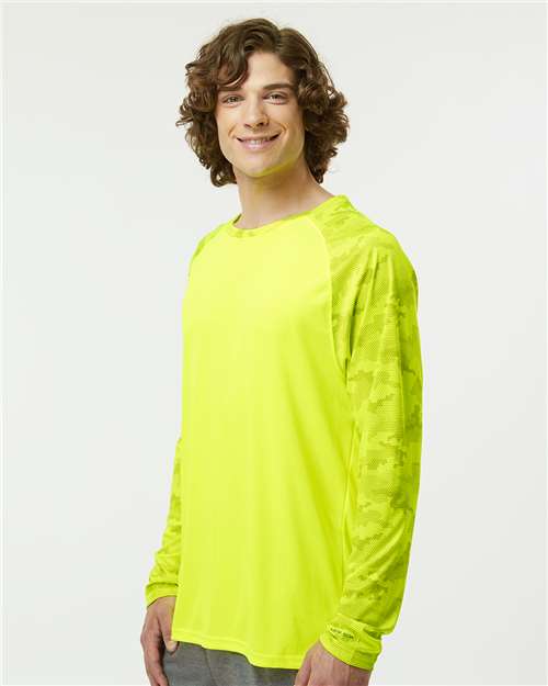 Paragon 216 Unisex Cayman Performance Camo Colorblocked Long Sleeve T-Shirt - Side view