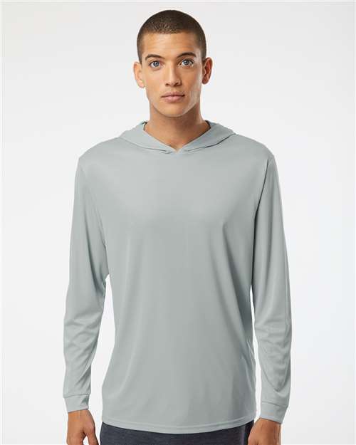 Paragon 220 Unisex Bahama Performance Hooded Long Sleeve T-Shirt - Front view